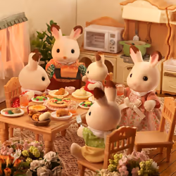 Sylvanian Families La famille Lapin Chocolat - Vue supplémentaire 5