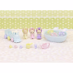 Sylvanian Families Les triplés Lapin Crème et accessoires de bain - Vue supplémentaire 8
