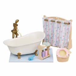 Sylvanian Families Le set baignoire et douche, Ensemble de baignoire, 3 an(s), Multicolore