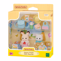 Sylvanian Families Le duo des bébés en promenade, 3 an(s), Multicolore, Polyvinyl chloride (PVC)