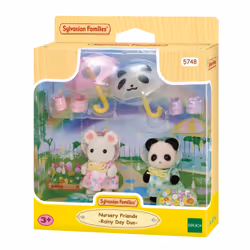 Sylvanian Families Le duo des bébés en habits de pluie, 3 an(s), Multicolore, Polyvinyl chloride (PVC)