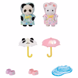 Sylvanian Families Le duo des bébés en habits de pluie