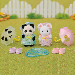 Sylvanian Families Le duo des bébés en habits de pluie - Vue supplémentaire 4