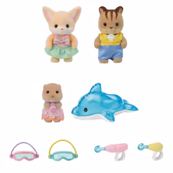 Sylvanian Families Le trio des bébés à la piscine