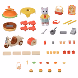 Sylvanian Families Le stand de hamburgers