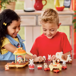 Sylvanian Families Le Stand de Hamburgers Coffret Scooter et Figurine Chat Latté - Vue supplémentaire 4