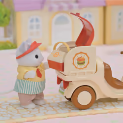 Sylvanian Families Le Stand de Hamburgers Coffret Scooter et Figurine Chat Latté - Vue supplémentaire 5