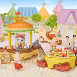 Sylvanian Families Le Stand de Hamburgers Coffret Scooter et Figurine Chat Latté - Vue supplémentaire 6