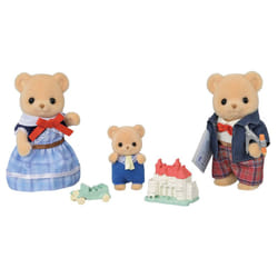 Sylvanian Families - La Famille Ours Biscuit | Figurine de Collection Articulée avec Accessoires pour Enfants | Jouet