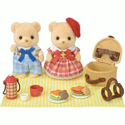 Sylvanian Families - Figurine Ours Biscuit : Ensemble de Pique-nique Gourmand pour Enfants Collectionneurs