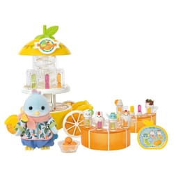 Sylvanian Families - Stand de Jus de Fruits en Bois pour Maison de Poupées et Figurines | Accessoire Détaillé