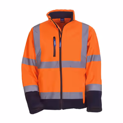Yoko - Veste haute visibilité - Homme (Orange fluo/Bleu marine)