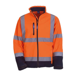Yoko - Veste haute visibilité - Homme (Orange fluo/Bleu marine)