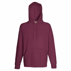Fruit Of The Loom - Sweatshirt à capuche léger - Homme (Bordeaux)
