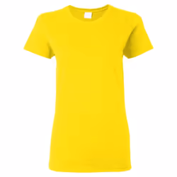 Gildan - T-shirt à manches courtes coupe féminine - Femme (Jaune)