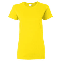 Gildan - T-shirt à manches courtes coupe féminine - Femme (Jaune)