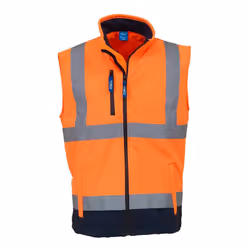 Yoko - Gilet haute visibilité - Hommes (Orange/Bleu marine)