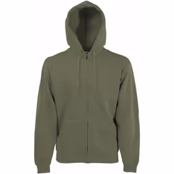 Fruit Of The Loom - Sweatshirt à capuche et fermeture zippée - Homme (Olive)
