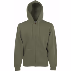 Fruit Of The Loom - Sweatshirt à capuche et fermeture zippée - Homme (Olive)