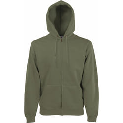 Fruit Of The Loom - Sweatshirt à capuche et fermeture zippée - Homme (Olive)