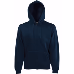 Fruit Of The Loom - Sweatshirt à capuche et fermeture zippée - Homme (Bleu marine profond)