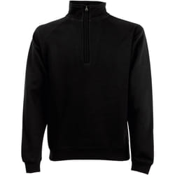 Fruit Of The Loom - Sweatshirt à fermeture zippée 1 quart - Homme (Noir)