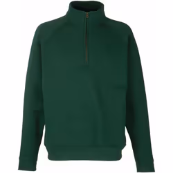 Fruit Of The Loom - Sweatshirt à fermeture zippée 1 quart - Homme (Vert bouteille)