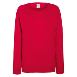 Fruit of the Loom - Sweatshirt à manches raglan - Femme (Rouge)