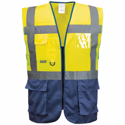 Portwest - Gilet haute visibilité - Homme (Jaune/Bleu marine)