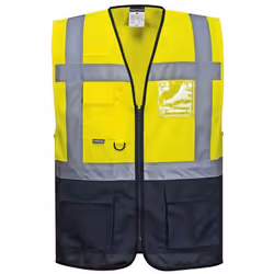 Portwest - Gilet haute visibilité - Homme (Jaune/Bleu marine)