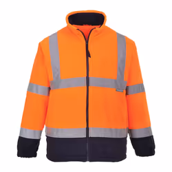 Portwest - Veste polaire haute visibilité - Homme (Orange/Bleu marine)