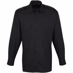 Premier - Chemise de pilote à manches longues - Homme (Noir)