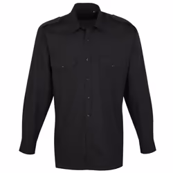 Premier - Chemise de pilote à manches longues - Homme (Noir)