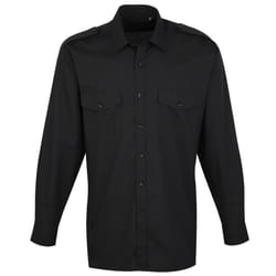 Premier - Chemise de pilote à manches longues - Homme (Noir)