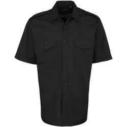 Premier - Chemise de pilote à manches courtes - Homme (Noir)