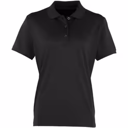 Premier Coolchecker - Polo à manches courtes - Femme (Noir)