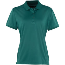 Premier Coolchecker - Polo à manches courtes - Femme (Vert bouteille)