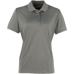 Premier Coolchecker - Polo à manches courtes - Femme (Gris foncé)