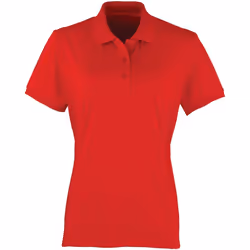 Premier Coolchecker - Polo à manches courtes - Femme (Rouge)