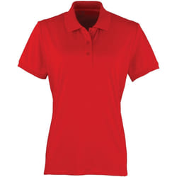 Premier Coolchecker - Polo à manches courtes - Femme (Rouge)