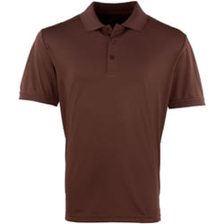 Premier - Polo COOLCHECKER - Homme (Marron)