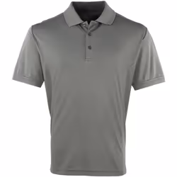Premier - Polo COOLCHECKER - Homme (Gris foncé)