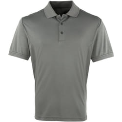 Premier - Polo COOLCHECKER - Homme (Gris foncé)