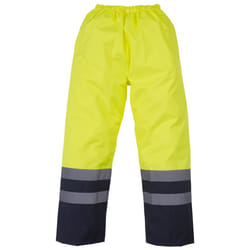 Yoko - Surpantalon imperméable haute visibilité (Jaune/Bleu marine)