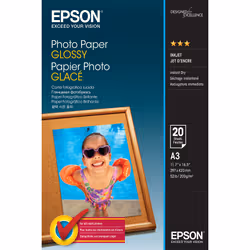Epson Photo Paper Glossy - A3 - 20 Feuilles, Gloss, 200 g/m², A3, 20 feuilles, Stylus Photo 1200, Stylus Color 1160, Stylus P ...