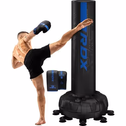 Sac de frappe autoportant RDX Kara 6 pieds XXL - Bleu - Boxe - Kick-boxing
