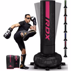 Sac de frappe autoportant RDX Kara 6 pieds XXL - RDX - Rose - MMA - Kick-boxing - Fitness