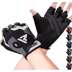 Gants dhaltérophilie - RDX Fitness - Gris - Antidérapants - Rembourrés - Adultes