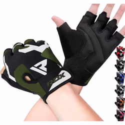 Gants dhaltérophilie - RDX - Vert - Rembourrés - Antidérapants - Bandages poignets 50 cm
