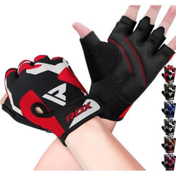 Gants dhaltérophilie RDX rembourrés antidérapants pour fitness musculation et gym confort optimal rouge taille L